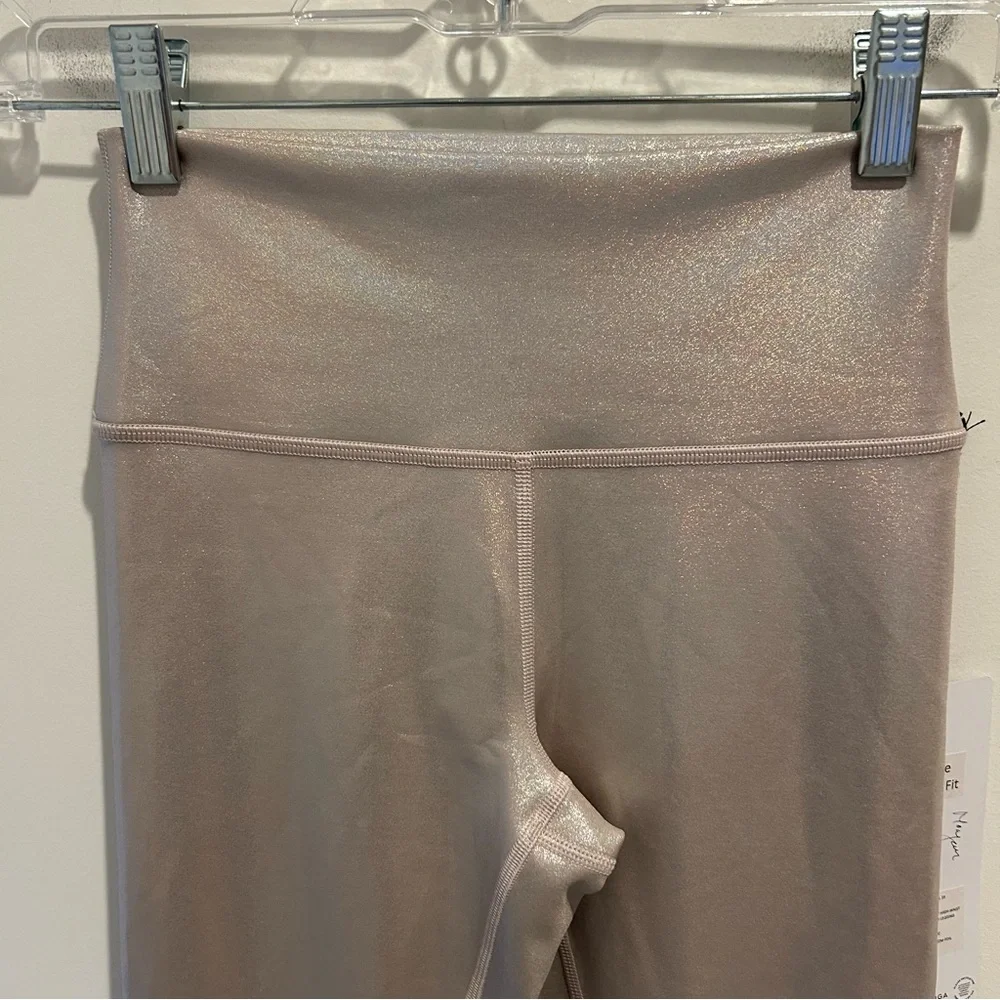 NWT RARE Alo Yoga Foil Airlift High-Waist Elongated Legging Pink Blossom Foil